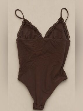 Chocolate brown bodysuit aritzia